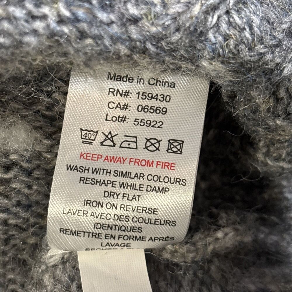 Elan Grey Ombré Cardigan Women's Size Small Relaxed Fit Pockets Buttons - Picture 5 of 14